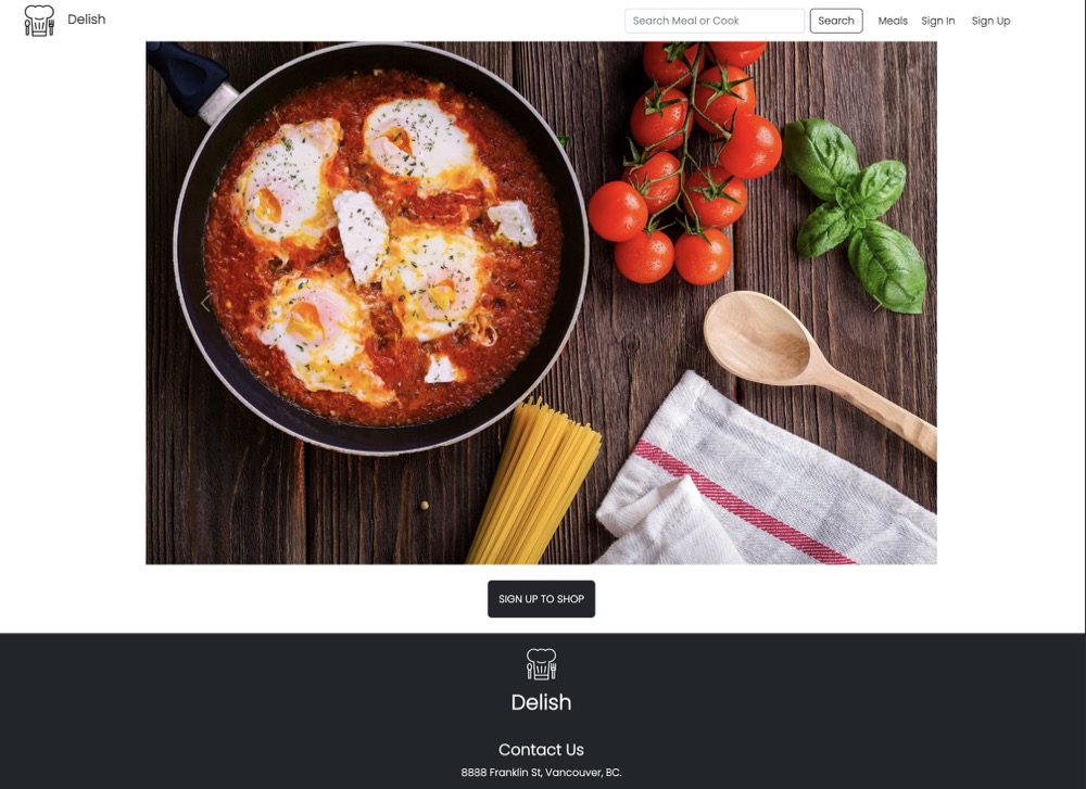 Web design app Delish